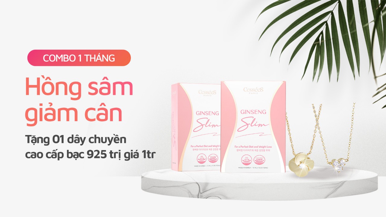 Hồng sâm giảm cân - combo 01 tháng tặng trà kombucha