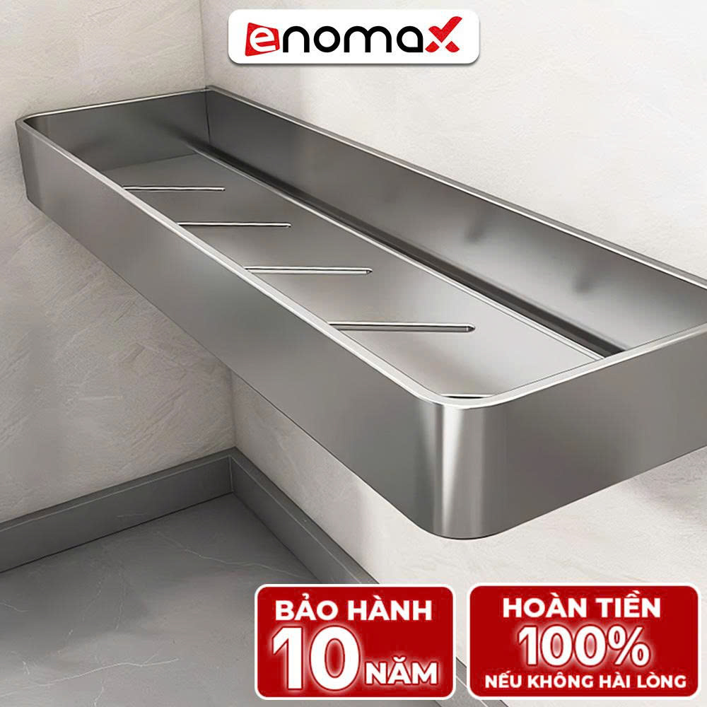 Kệ nhà tắm Enomax để đồ phòng tắm đa năng treo tường, đựng mỹ phẩm, dầu gội, lắp đặt dán tường hoặc khoan tường