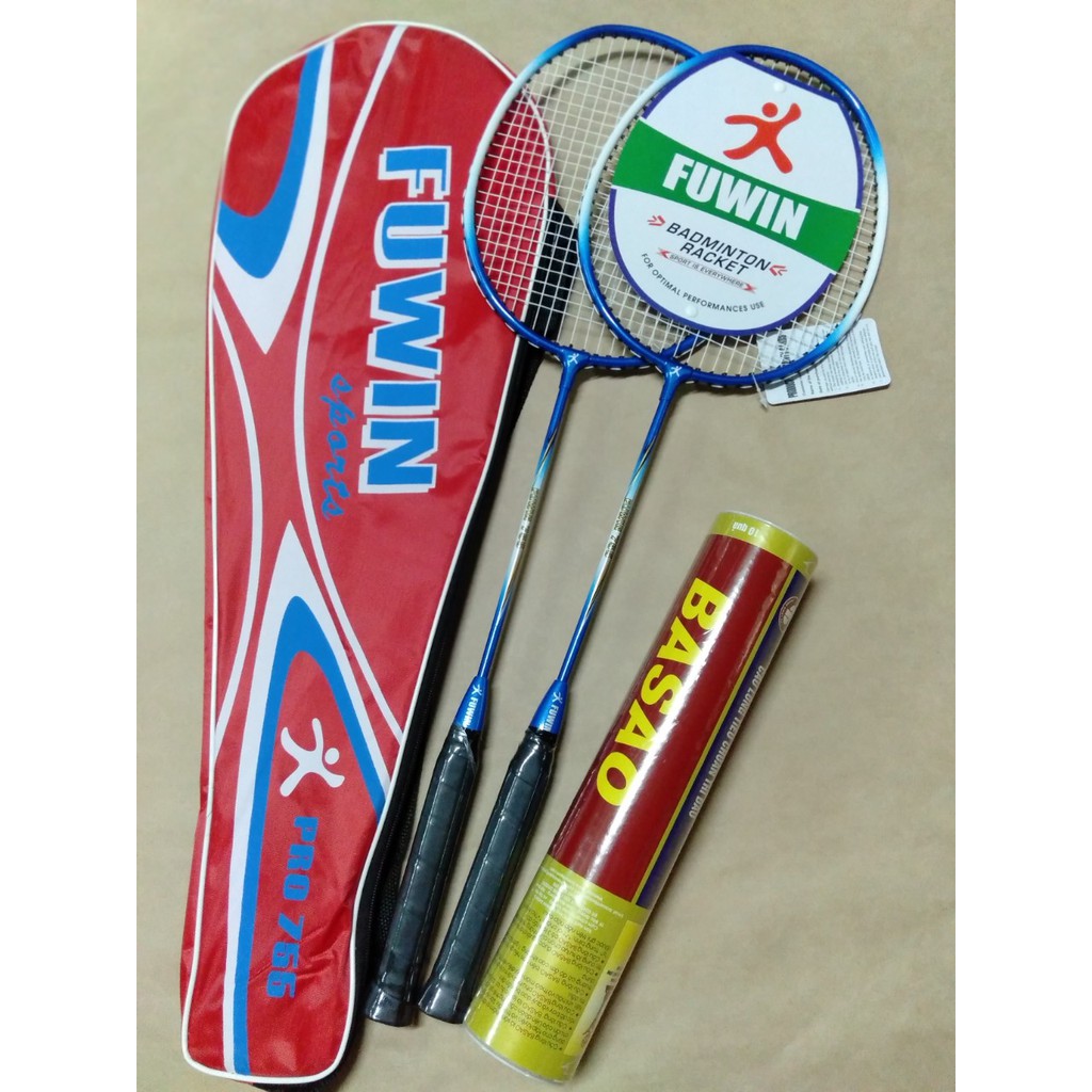 COMBO 2 CÂY VỢT CẦU LÔNG FUWIN PRO 755 - TẶNG NGAY 1 HỘP CẦU LÔNG 3 SAO 10 QUẢ