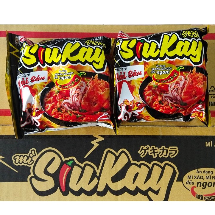 Thùng 24 gói mì hải sản siukay 128g