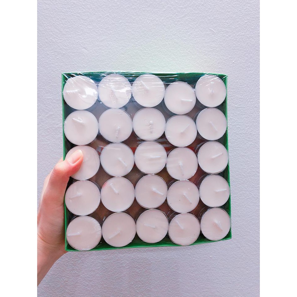 Nến tealight trắng - hộp 100 viên