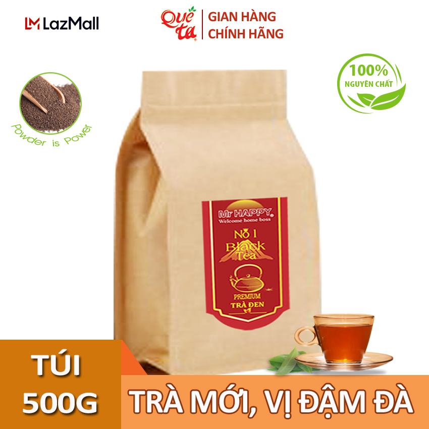 [Túi 500g] Trà đen pha trà sữa Quê Ta dạng viên CTC vị tự nhiên, Hồng trà pha trà sữa ngon, nguyên liệu làm trà sữa an toàn tiết kiệm