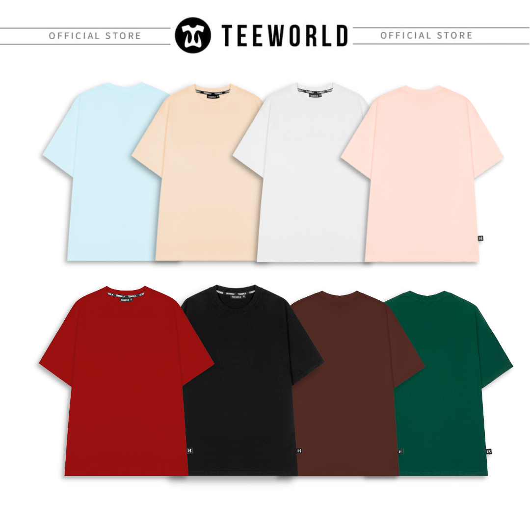 Áo thun trơn Teeworld Basic Nam Nữ Nhiều Màu Form Rộng Unisex