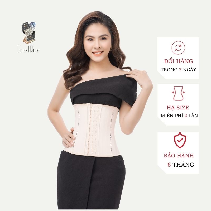 Đai nịt bụng latex corset chuẩn hy lạp -tặng ngay 1 áo liner 100k