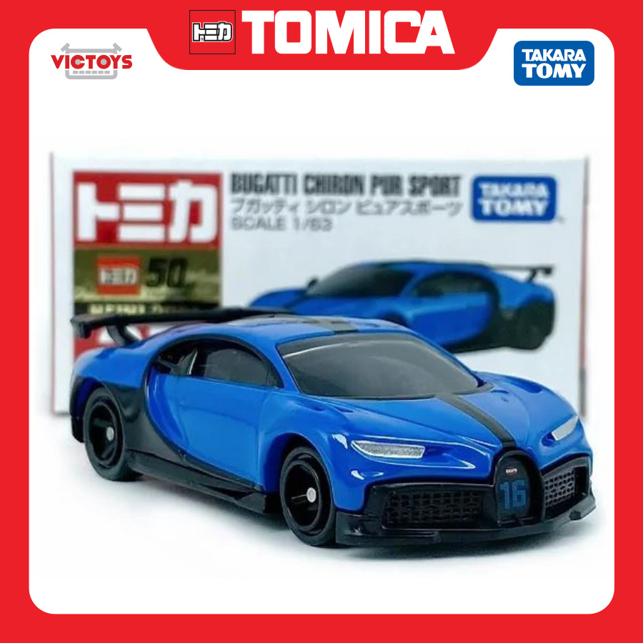 Xe mô hình Tomica số 37 Bugatti Chiron Pur Sport , tỉ lệ 1 64, nhựa ABS