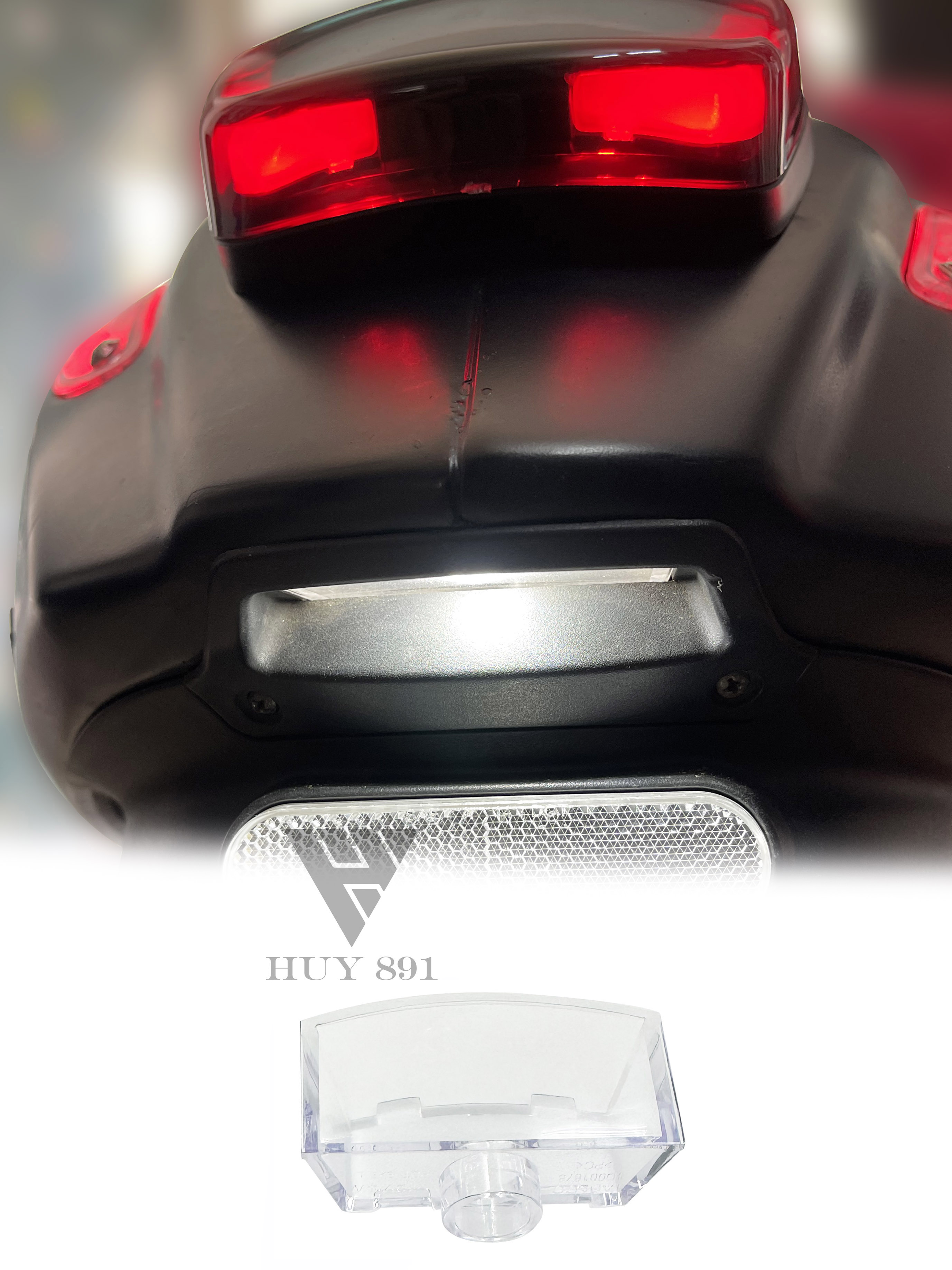 Ốp Mica đèn rọi biển số dành cho xe Vespa Sprint, Primavera các đời
