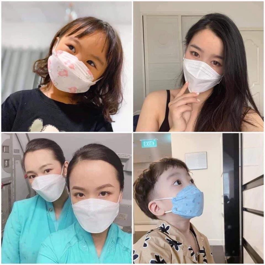 Khẩu Trang Cho Bé Diệt Khuẩn 4D Kf94 Hoạ Tiết Cho Bé 1-8 Tuổi
