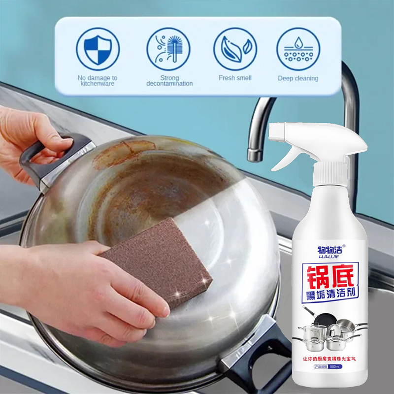 Xịt tẩy xoong nồi, xịt tẩy rửa tẩy xoong nồi, tẩy xoong nồi đa năng, xịt tẩy rửa dầu mỡ, làm sạch mà không làm tổn thương nồi dung tích 500ml,Làm Sạch Vết Ố, Vết Bẩn Cứng Đầu, Khử Trùng Vi Khuẩn, Bảo Vệ Tuổi Thọ Thiết Bị Nhà Bếp