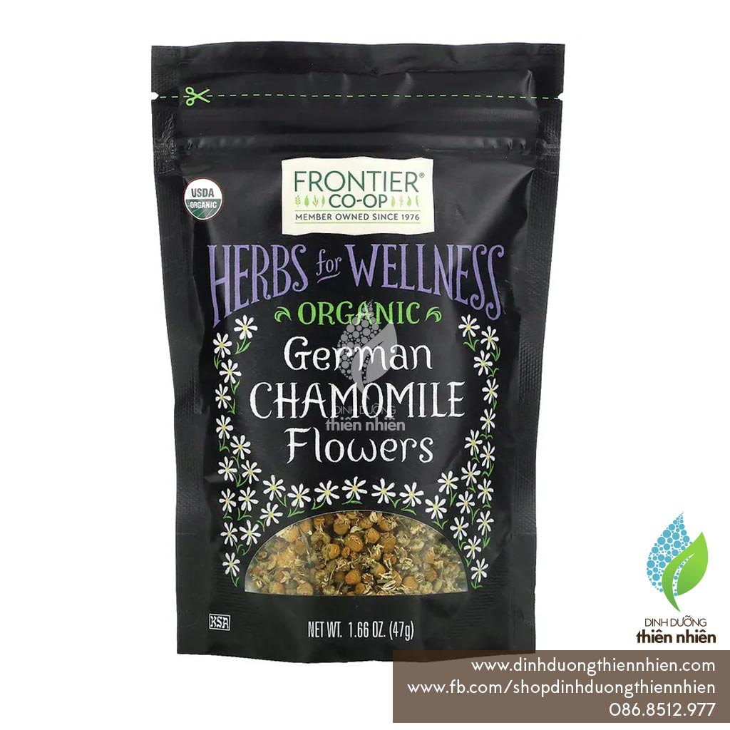 Trà Hoa Cúc Hữu Cơ Frontier Organic Whole German Chamomile Flowers, 47g