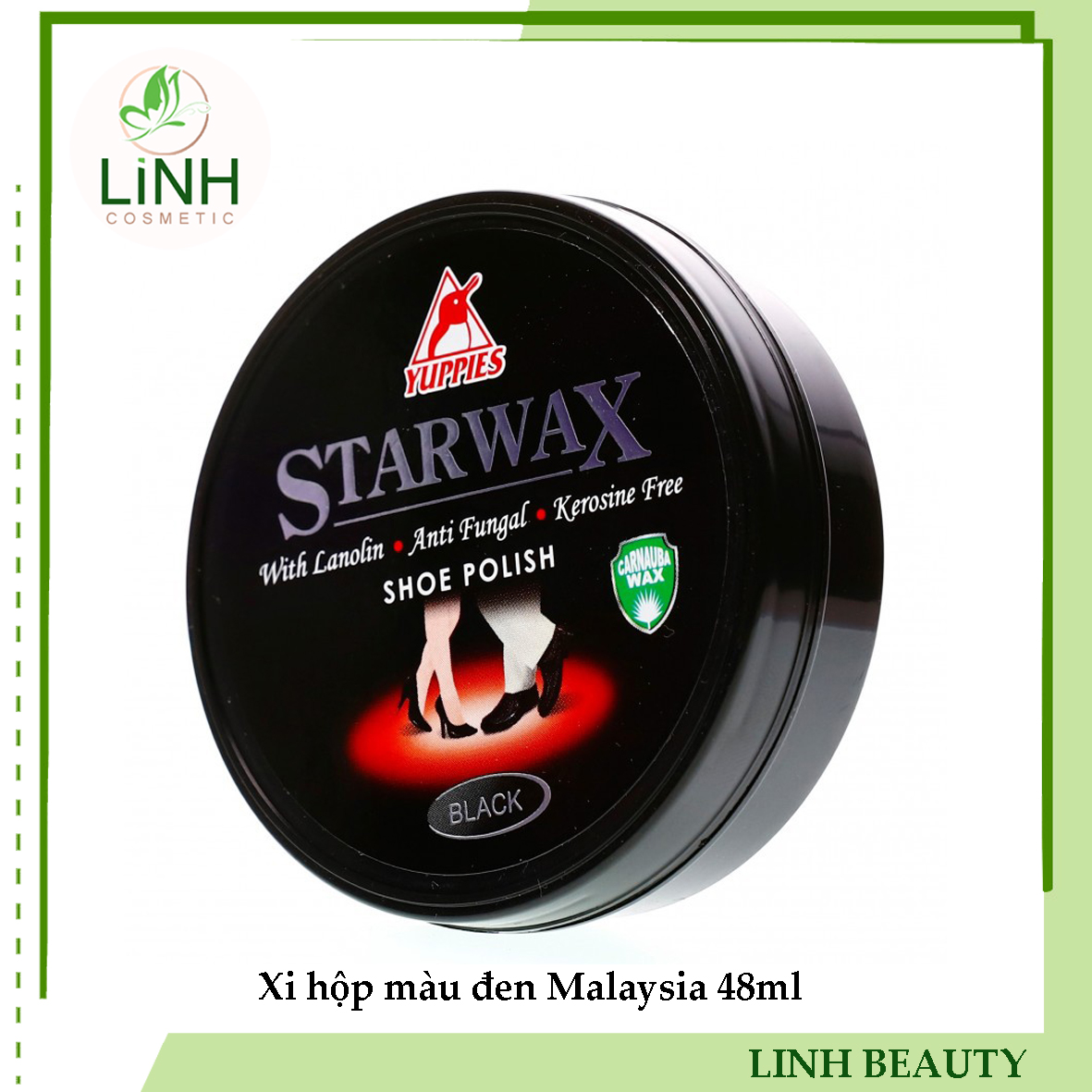 Xi đánh  màu đen YUPPIES Star Wax Shoe Polish 48ml