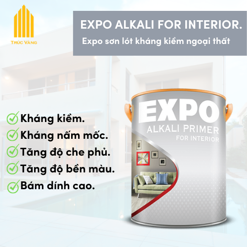 Sơn lót expo chống kiềm nội thất dung tích 5l và 18l
