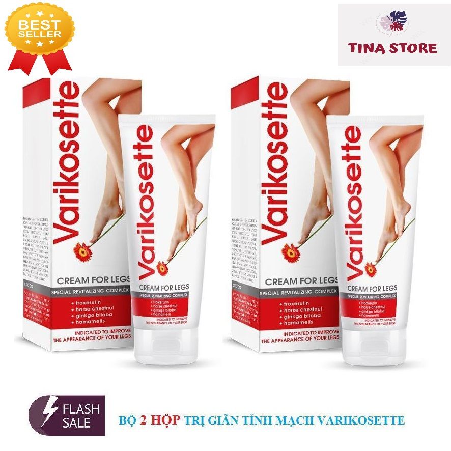 Combo 2 Hộp Kem Cho Giãn Tĩnh Mạch Varikosette Nga - Mẫu mới