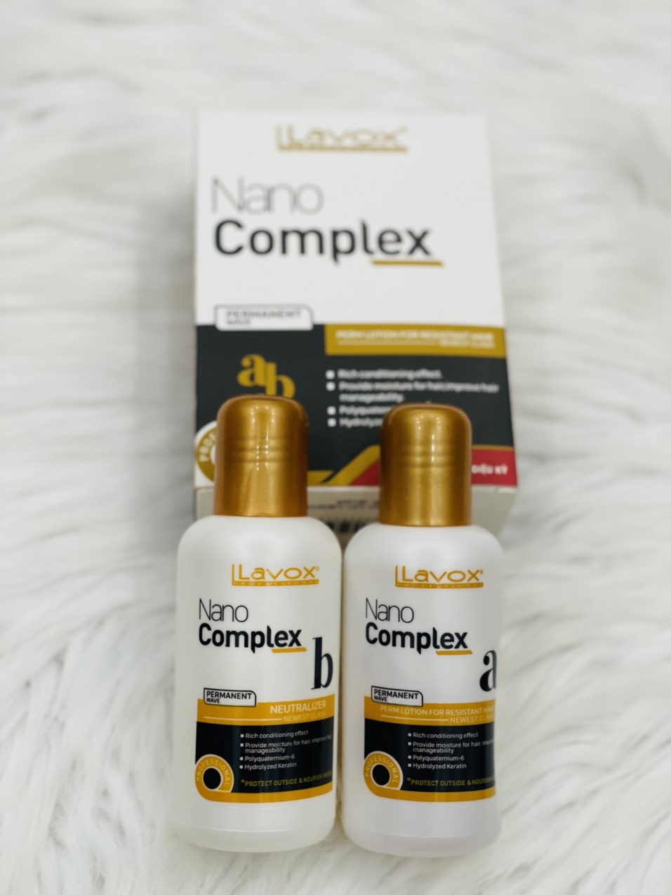 Uốn lạnh Siêu dưỡng thế hệ mới Nano Complex LAVOX (2x100ml)- Giúp tạo sóng tóc xoăn bồng bềnh tự nhiên, sáng bóng trong quá trình uốn