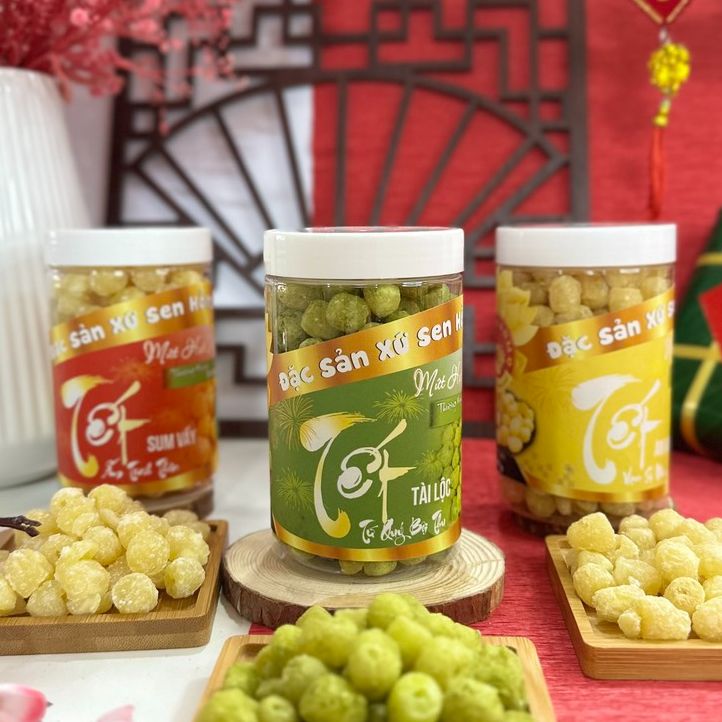 Mứt Hạt Sen thượng hạng Senfarm - Hũ mứt tết
