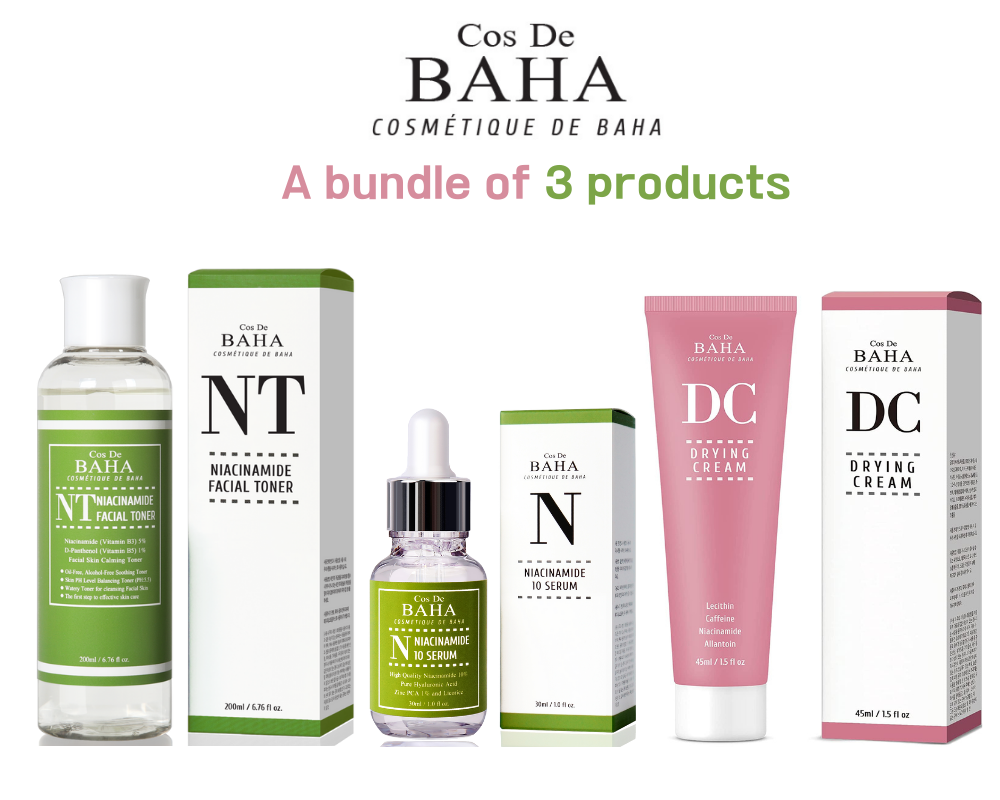 Cos de baha-nt toner 200ml, n serum 30ml, dc cream 45ml