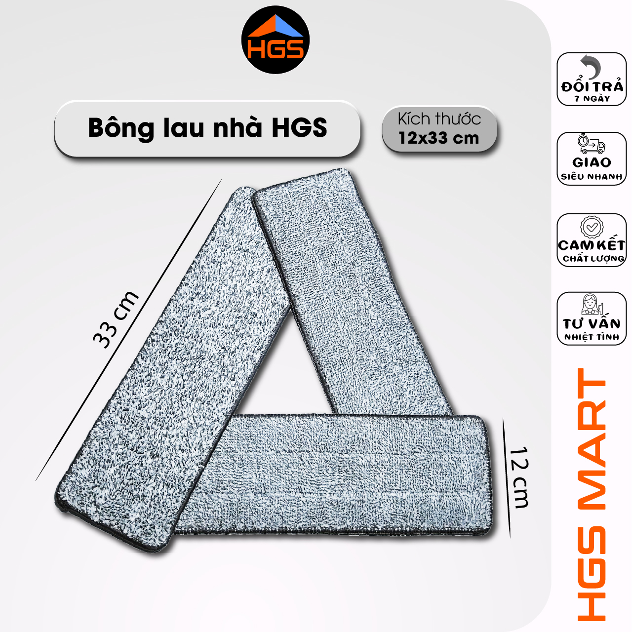 [HCM]COMBO BÔNG LAU NHÀ THAY THẾ HOÀNG GIA CHO BỘ HAI NGĂN (12X33 CM) CÓ TÁCH LẺ
