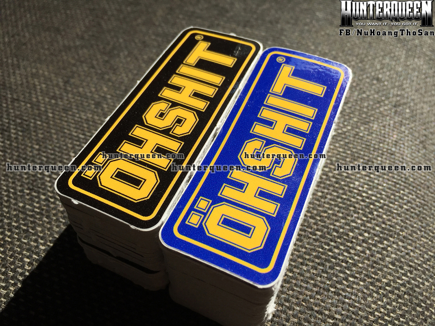 Ohshit[7.4 X 2.9 Cm] Decal Cao Cấp Chống Nước, Sắc Nét, Bền Màu, Dính Chặt. Hình Dán Logo Trang Trí Mọi Nơi, In Theo Yêu