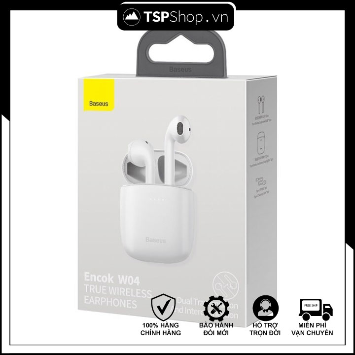 Tai nghe baseus W04 Bluetooth Earphone 5.0 True Wireless