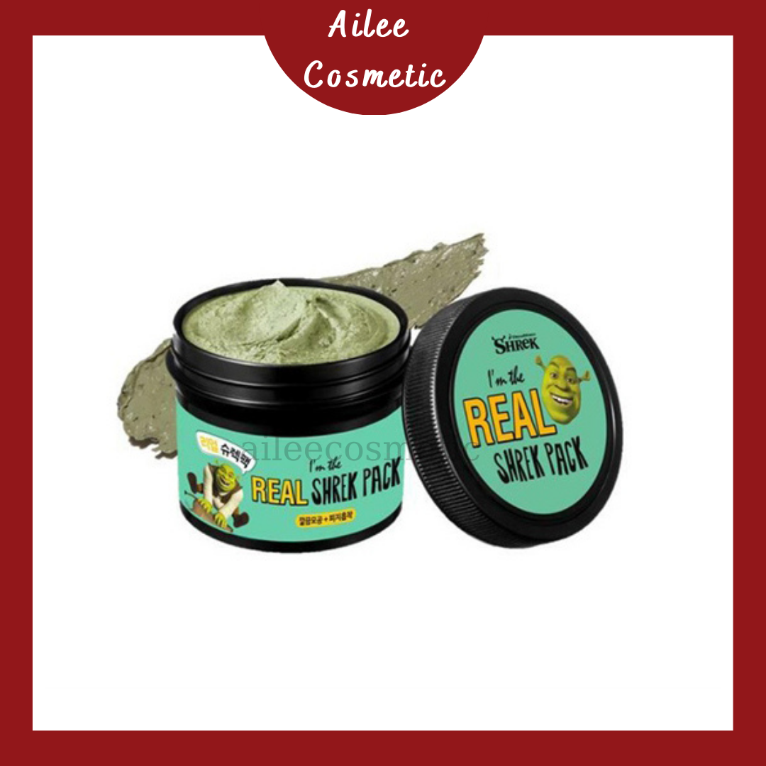 Mặt nạ đất sét - mặt nạ đất sét bạc hà shrek pack i’m the real 110g - cam kết chính hãng - ailee cosmetic - ac06