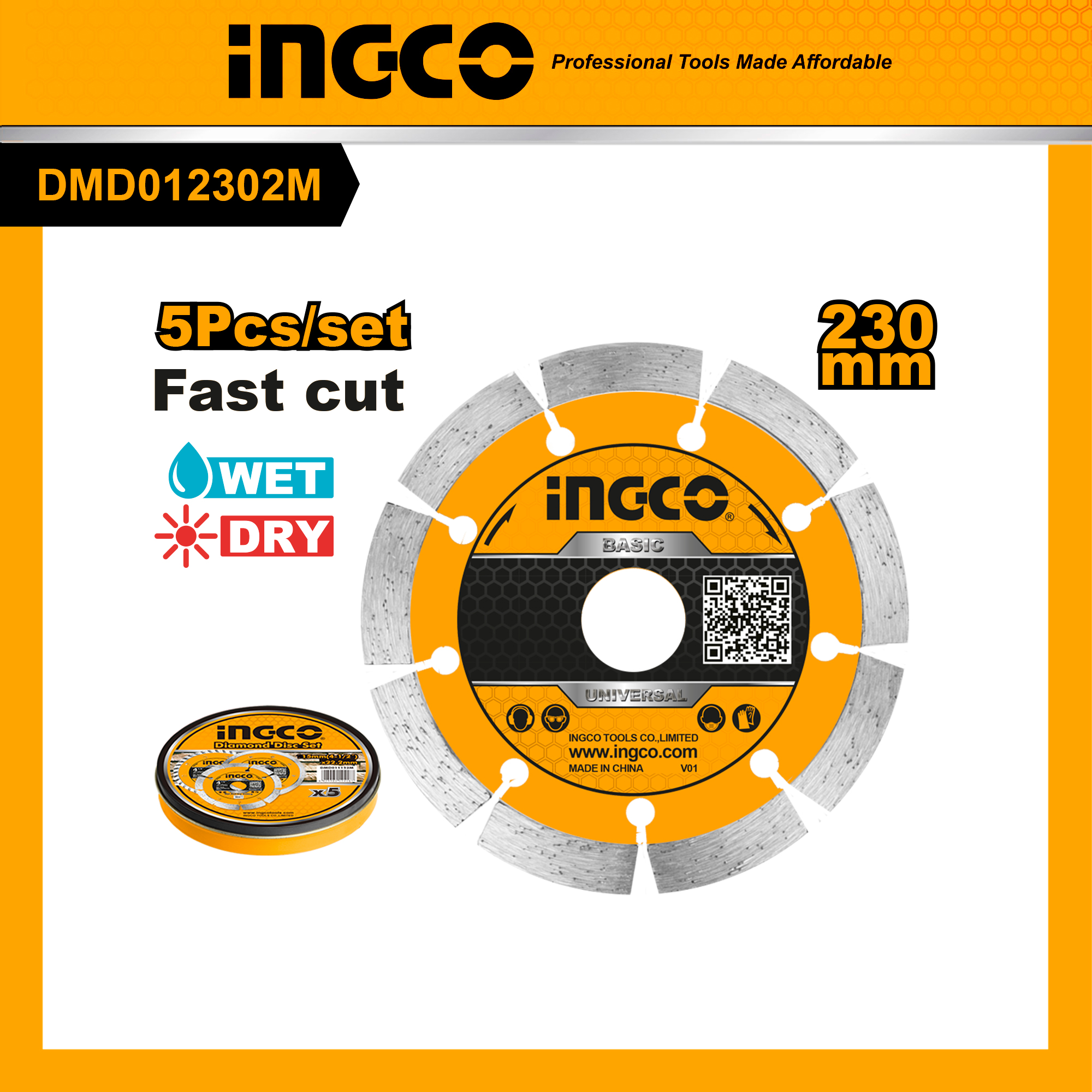 Ingco dmd012302m đĩa cắt gạch khô