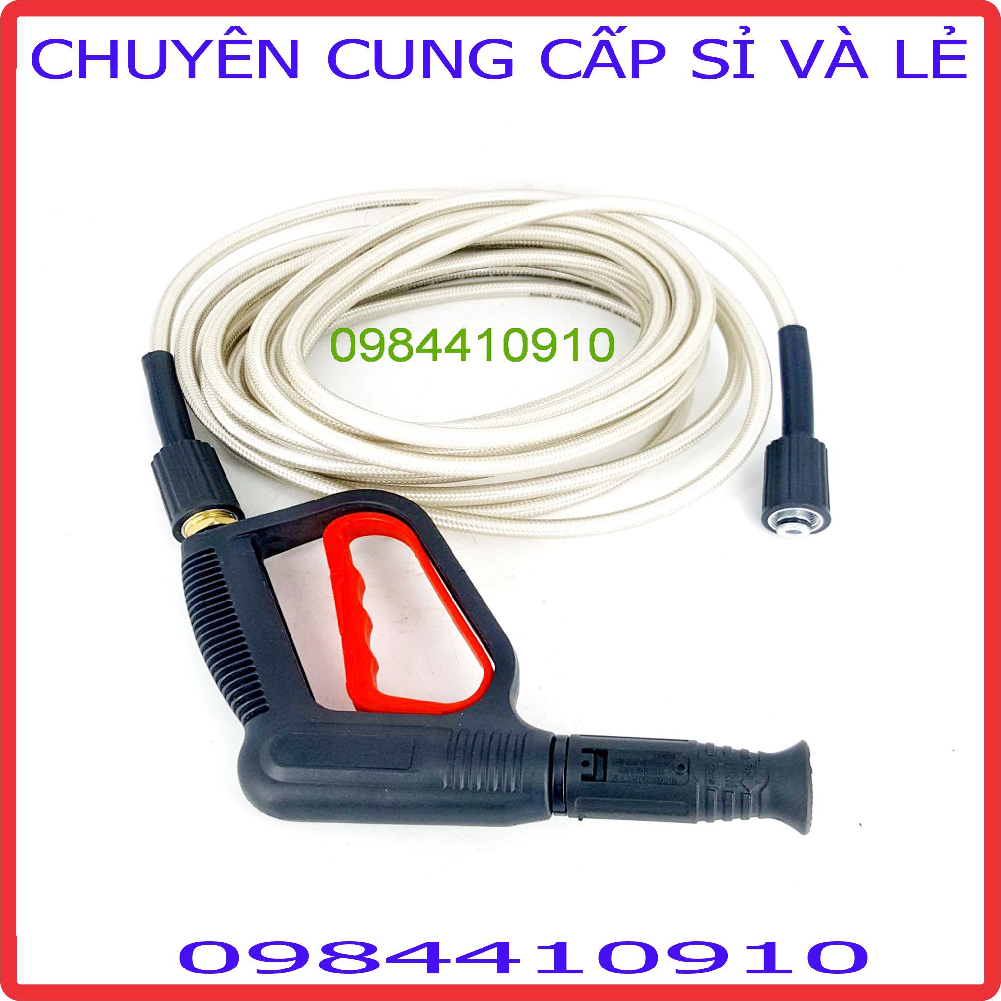 BỘ DÂY RỬA XE CAO ÁP  15M + VÒI XỊT REN 21