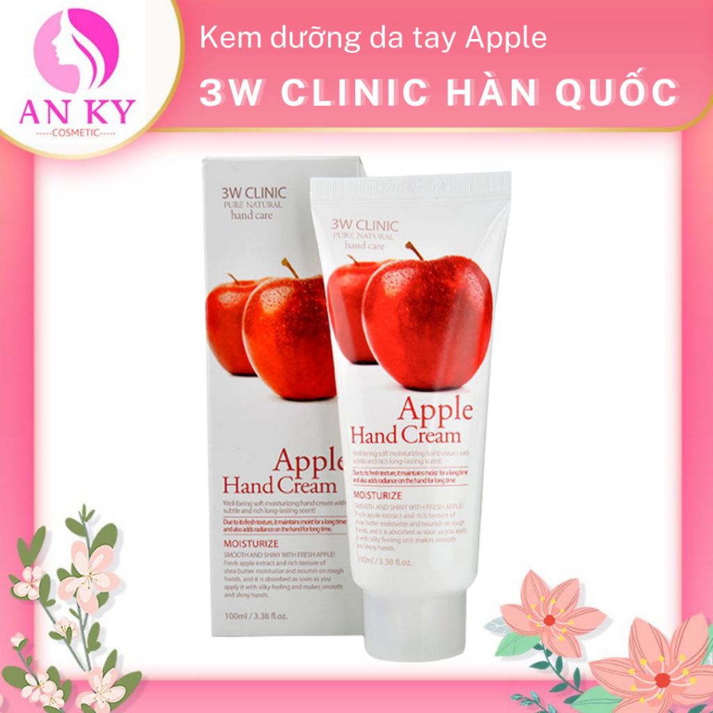 Kem Dưỡng Da Tay 3W Clinic Apple Hand Cream 100ml Hàn Quốc