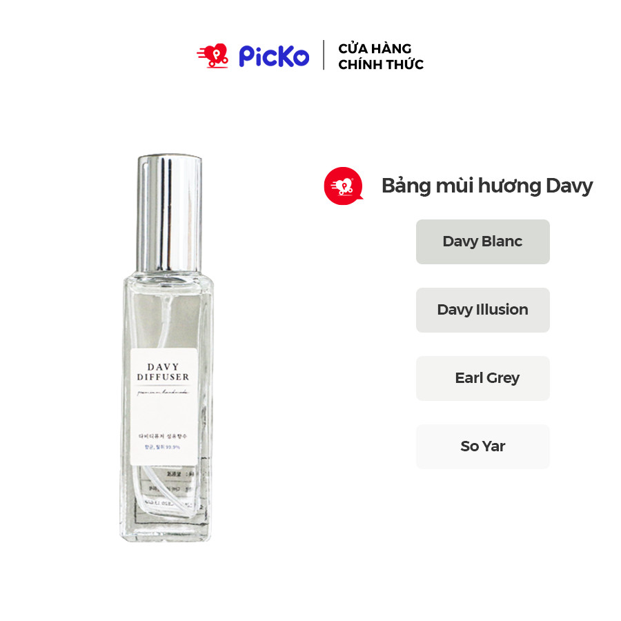 Nước hoa tinh dầu xịt quần áo, thơm phòng giữ hương lâu Davy Diffuser 20ml