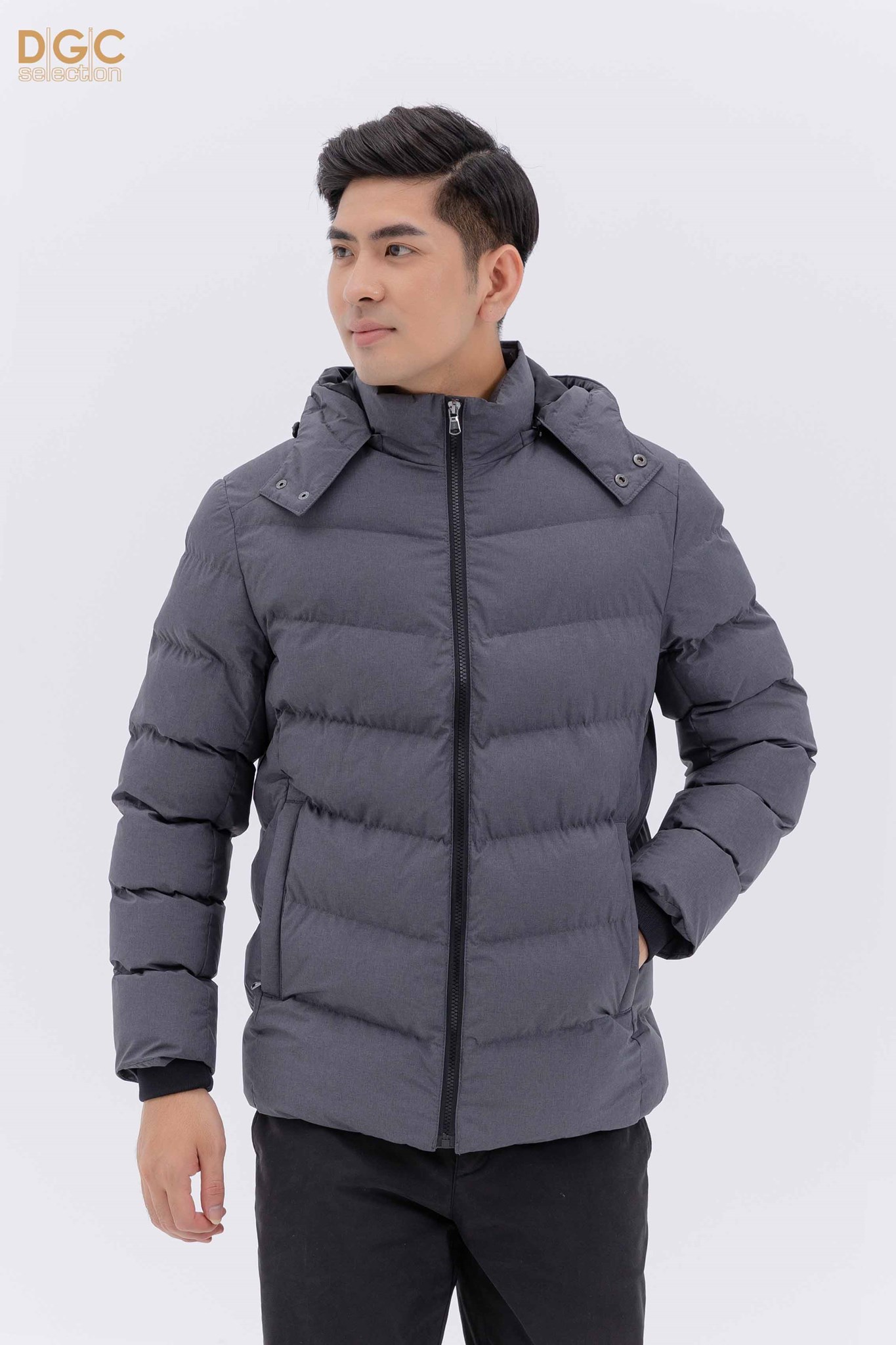 Áo phao nam 3 lớp dáng ngắn - Áo khoác 3 lớp dáng ngắn chống thấm nước, bám mốc, cản gió DGCs - WAJKBC13M