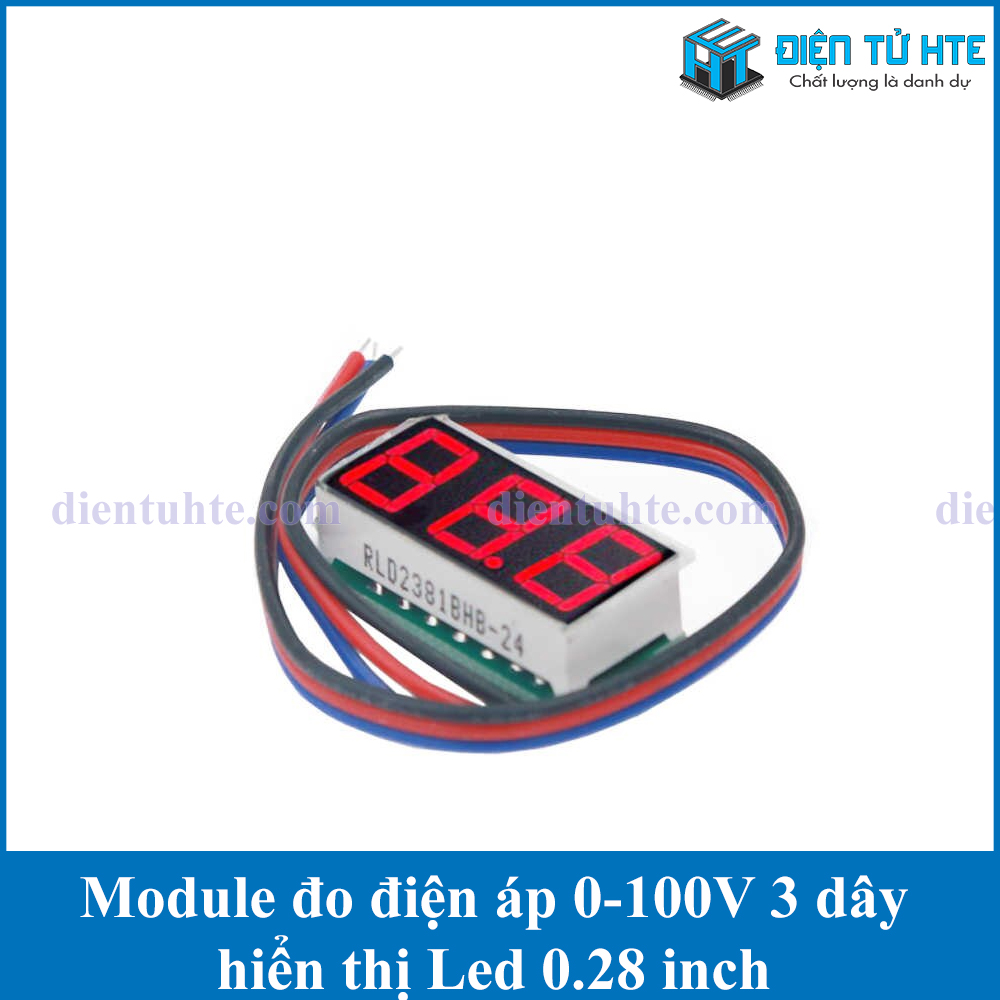 Module đo điện áp dc 0-100v hiển thị led 0.28inch