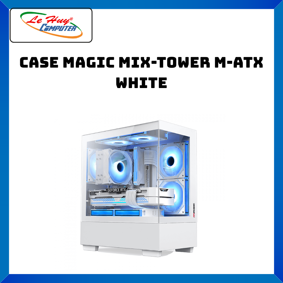 Case Magic Mix-Tower M-ATX White - Hàng Chính Hãng