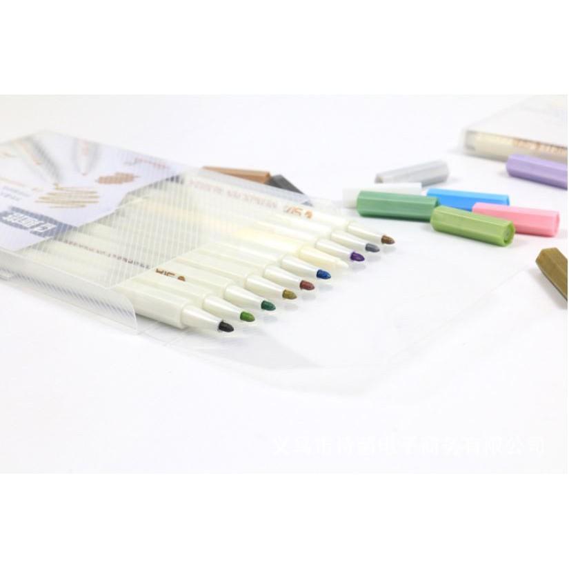 Bút vẽ trang trí Metalic Brush STA bộ 10 cây