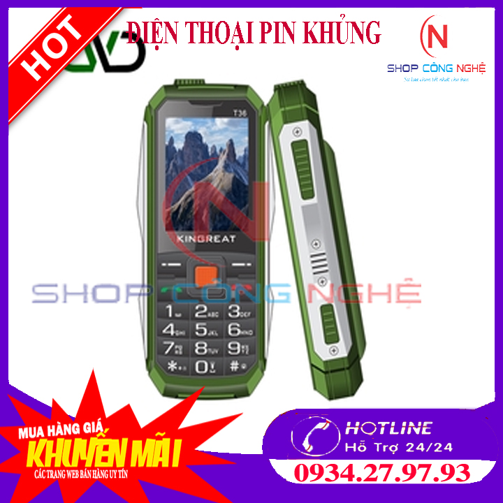[HCM][ĐIỆN THOẠI PIN KHỦNG]  Kingreat T362 sim 2 sóng ghi âm cuộc gọi tự động BẢO HÀNH 1 NĂM
