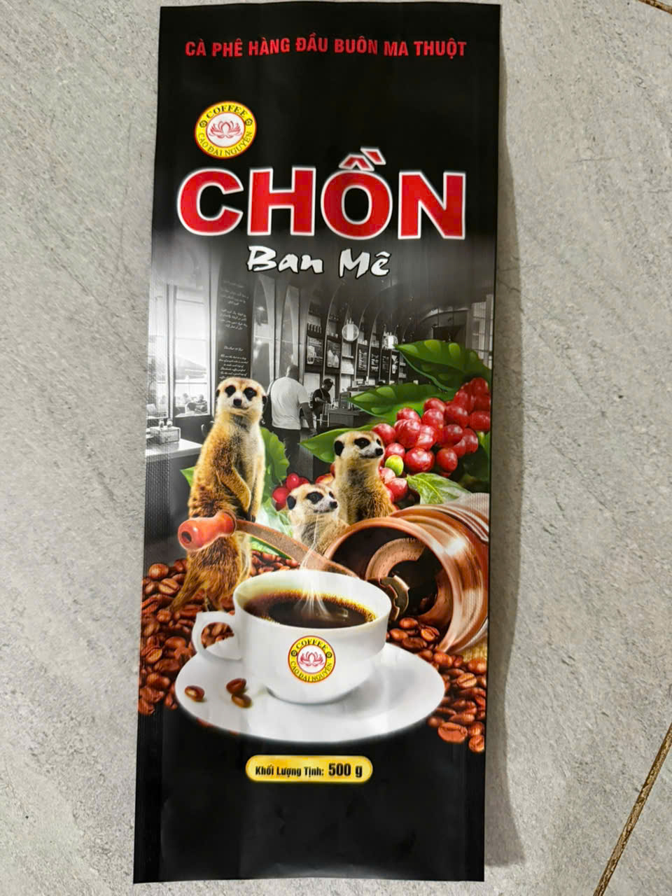 Cà phê rang xay pha phin chồn đen ban mê ( gói 500gr)