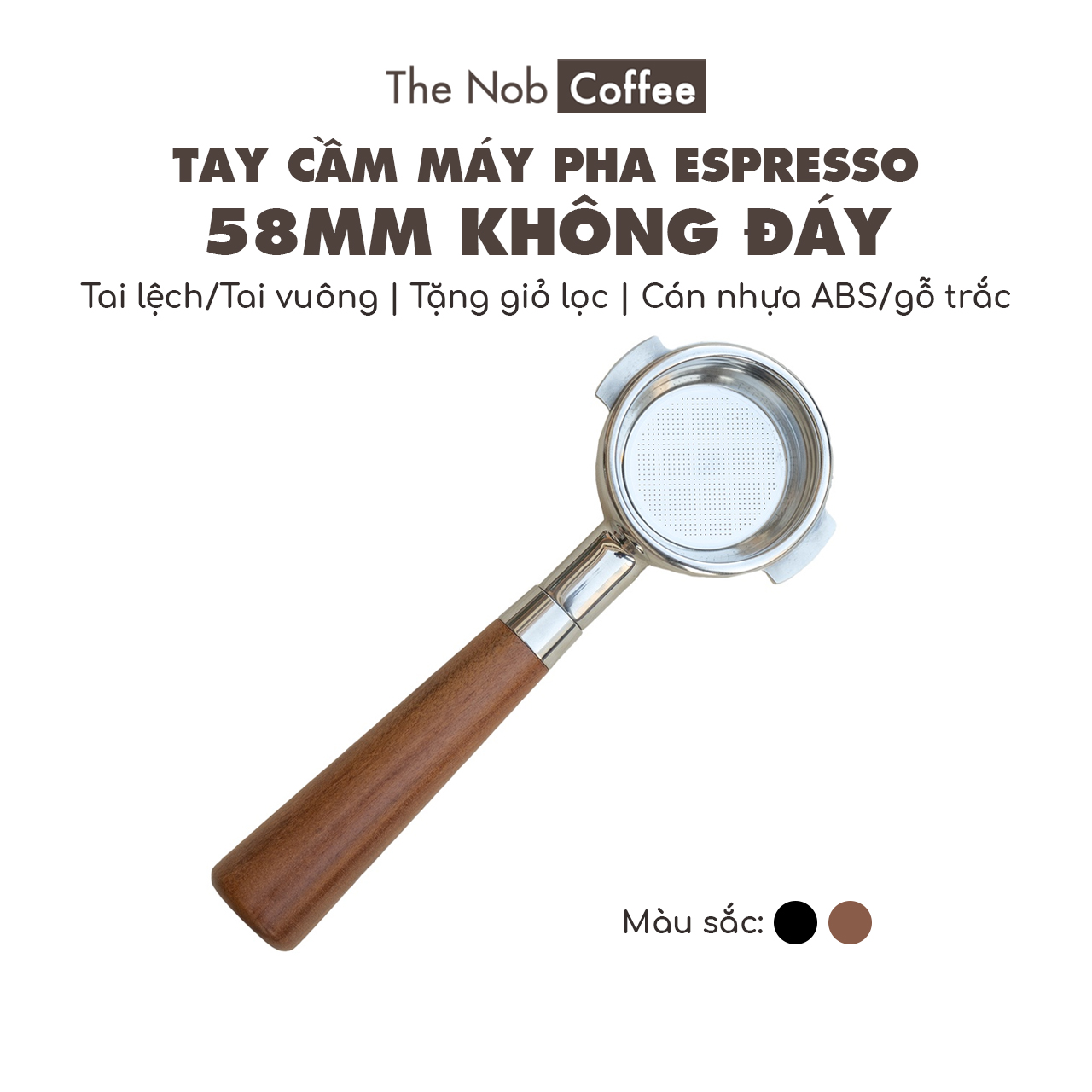 Tay cầm máy pha Espresso 58mm không đáy | Portafilter size 58mm for Espresso machine