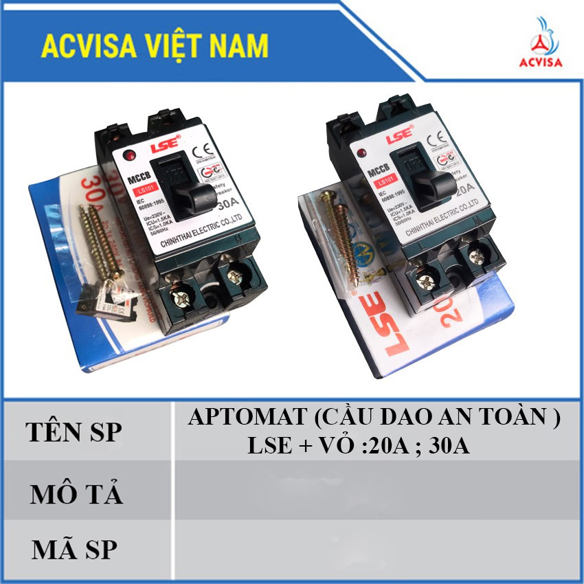 Át | aptomat lse + vỏ: 20a - 30a