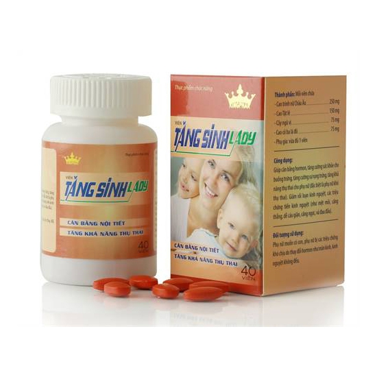 Viên uống tăng sinh LADY - Giúp cân bằng hormone nữ, tăng cường sức khỏe buồng trứng, tăng cường sự rụng trứng, tăng khả năng thụ thai cho phụ nữ , giảm bốc hỏa .