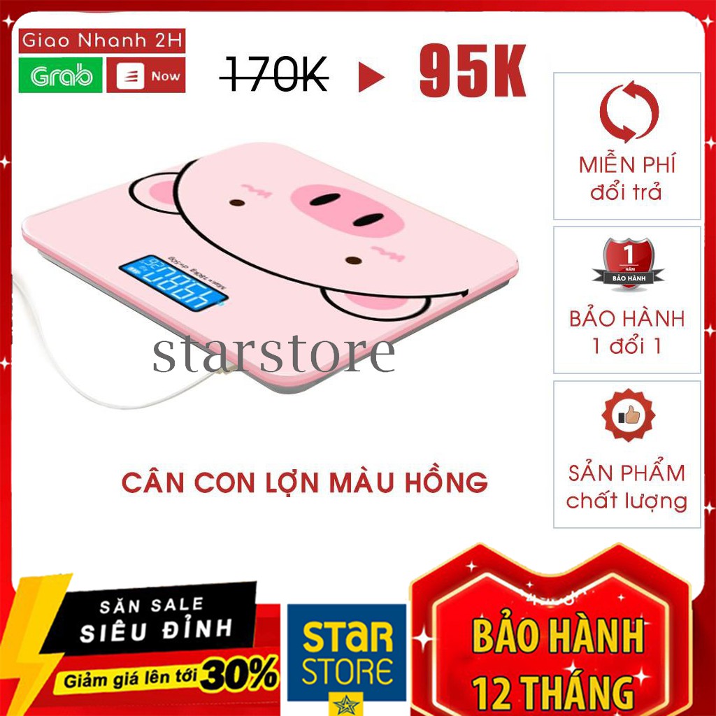 Cân điện tử sức khỏe - Cân điện tử gia đình mini tiện lợi, bền đẹp, độ chính xác cao- Bảo hành 12 tháng