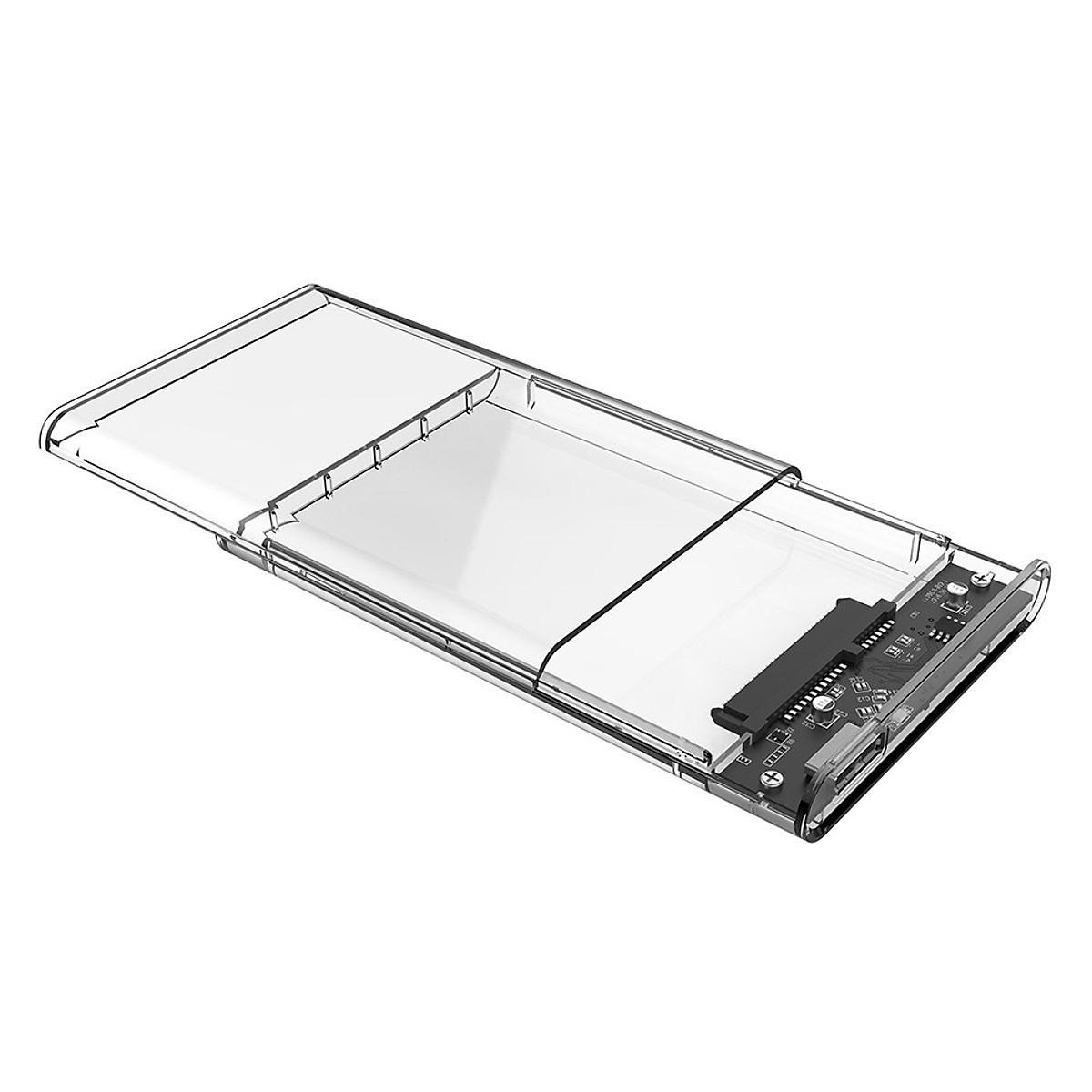 Hộp Đựng Ổ Cứng Di Động HDD Box 2.5 ORICO 2139U3 USB3.0/2.5 Nhựa Trong Suốt - Hàng Chính Hãng