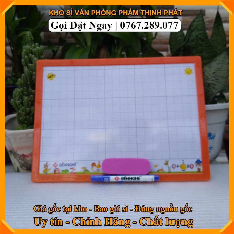 Bảng học sinh 2 mặt phấn và bút lông