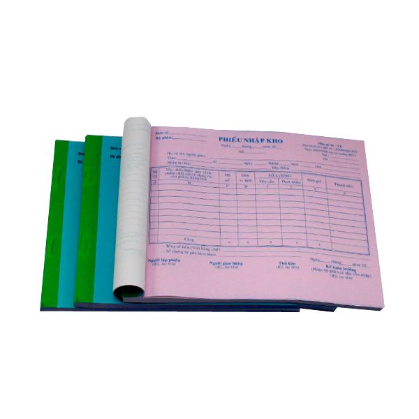 10 cuốn phiếu nhập kho 2 liên 100 tờ 16x20cm