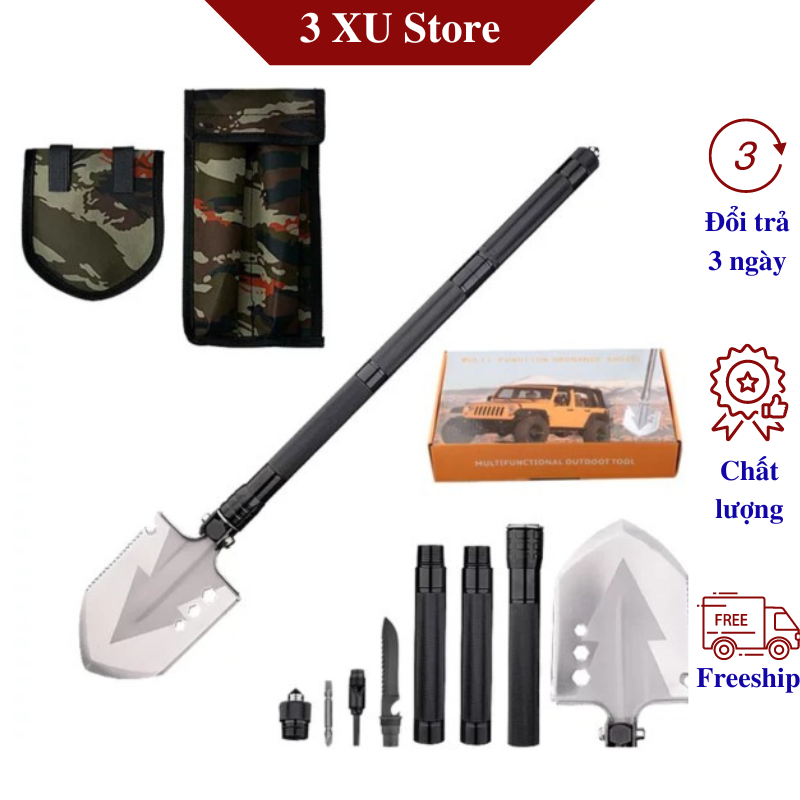 Bộ Xẻng Đa Năng Cao Cấp, Dụng Cụ Làm Vườn - Dã Ngoại - Phượt Chuyện Dụng