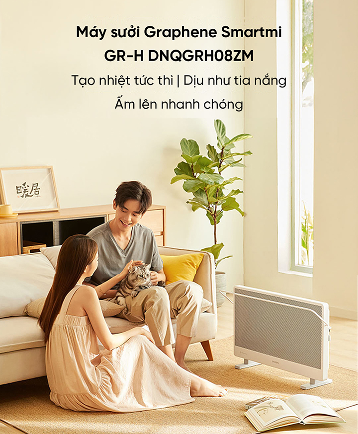 Máy sưởi điện xiaomi zhimi graphene gr-h