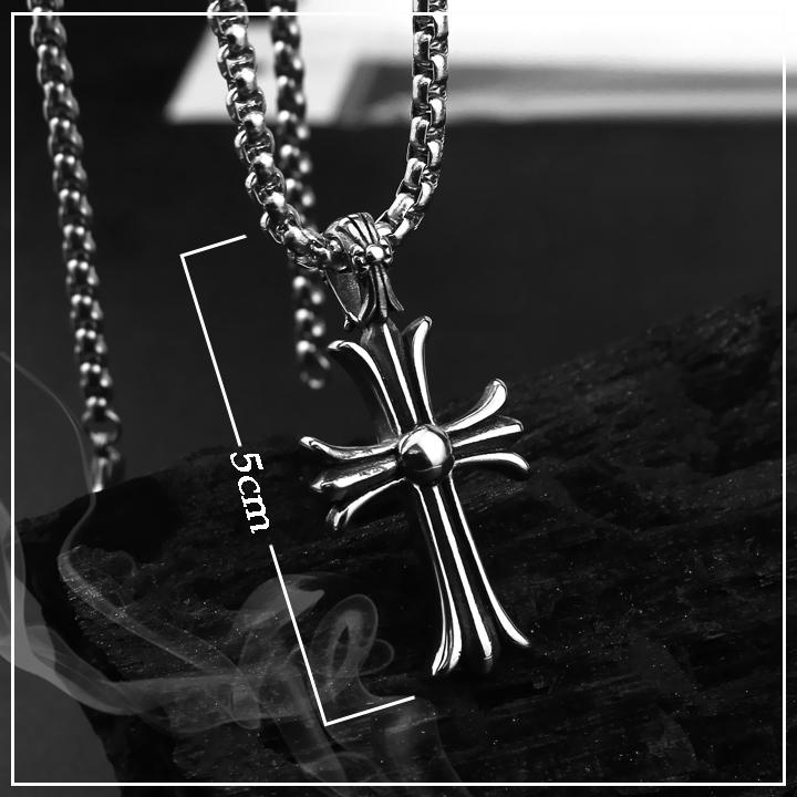 DÂY CHUYỀN THÁNH GIÁ CHROME HEART INOX MD173 (Dây + mặt như hình) - TRANG SỨC TITAN CAO CẤP PLJ