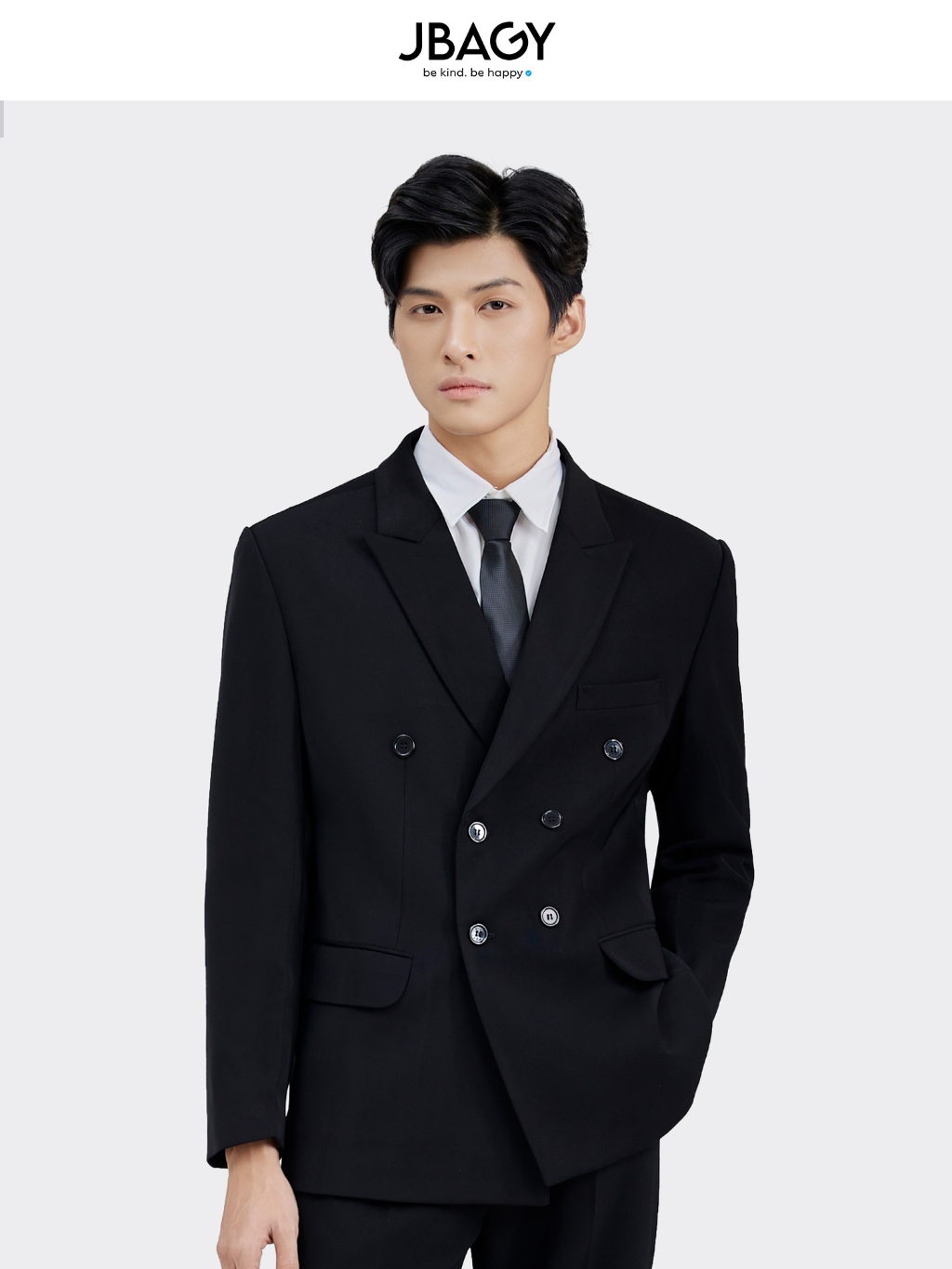  Áo blazer nam 6 nút có đệm vai Thương hiệu JBAGY - JK0104 