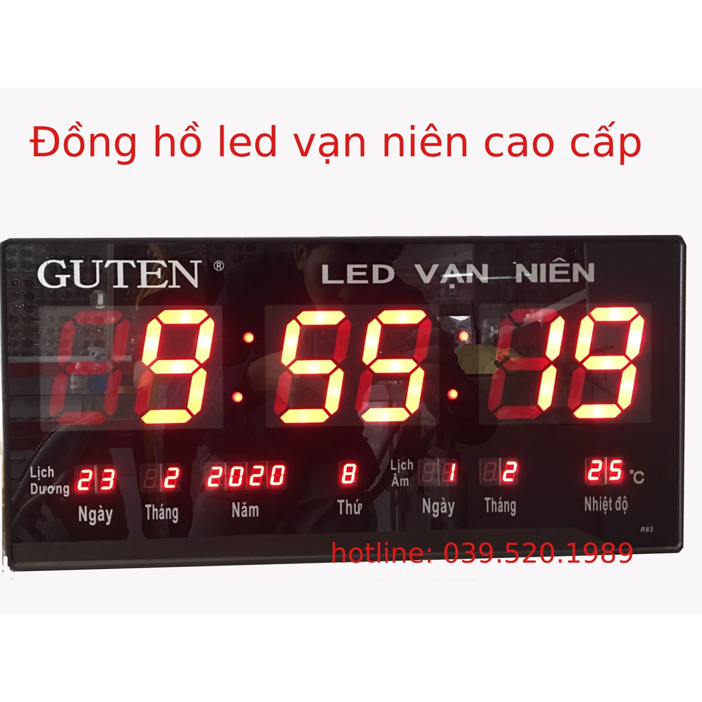 Đồng hồ treo tường led vạn niên R83 cao cấp