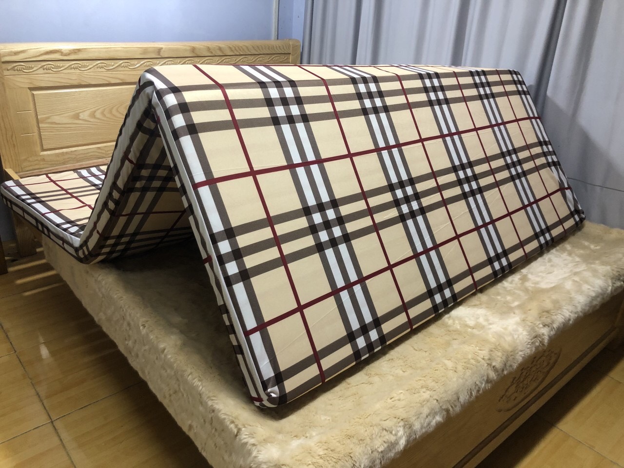 Áo bọc nệm thun hàn mẫu bông cao cấp-áo nệm bảo vệ nệm-áo nệm có dây khóa