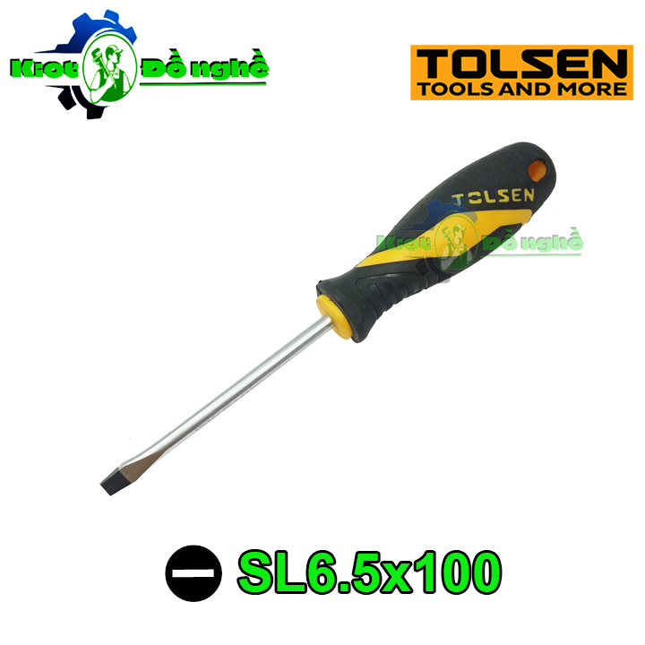 Tua vít dẹp 6.5 dài 100 tolsen 20144-tô vít-tuốc nơ vít - kiot đồ nghề