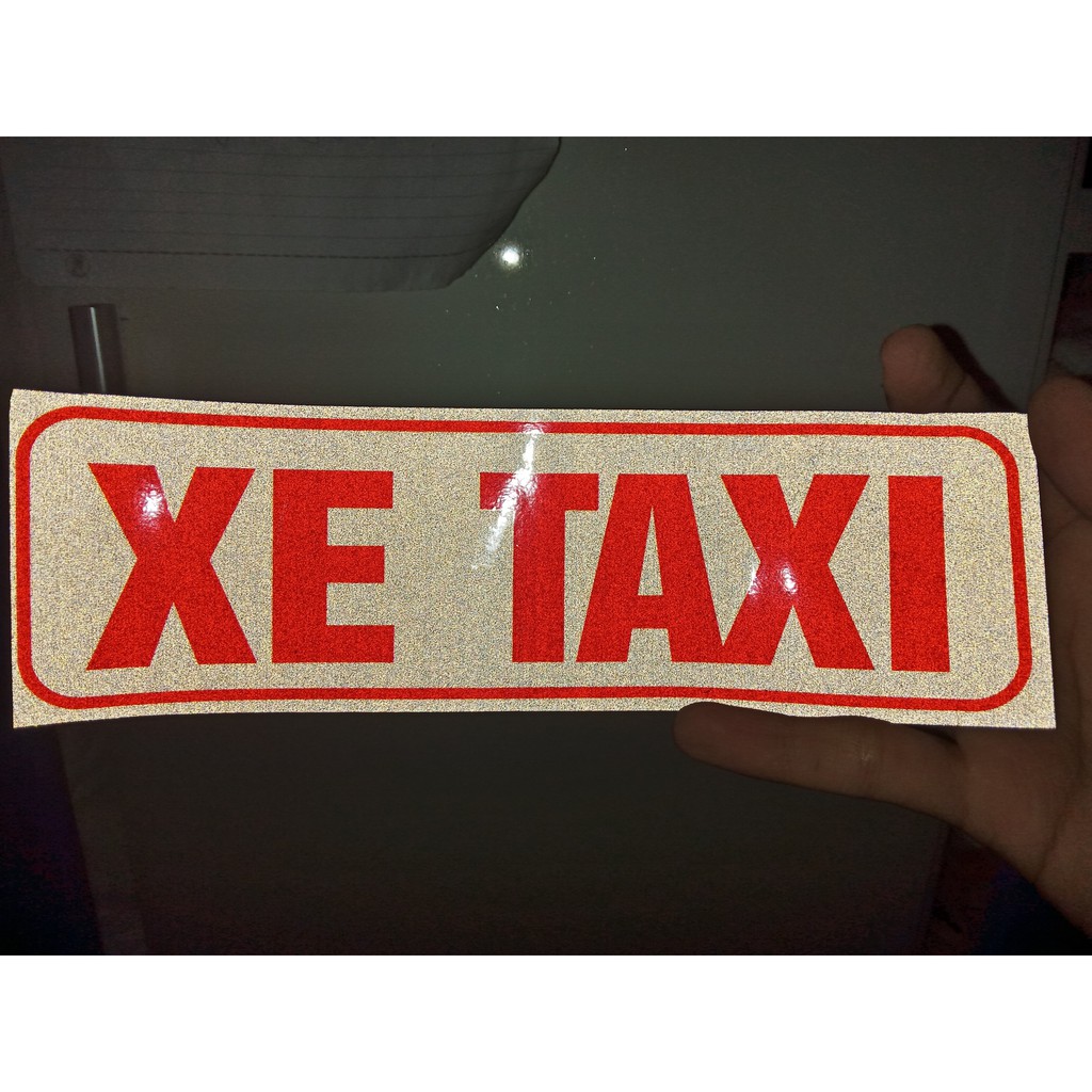 Decal phản quang 3m " xe taxi "