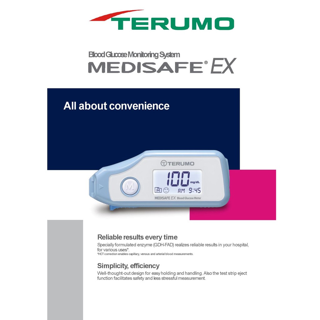 Máy Đo Đường Huyết Terumo Medisafe EX Nhật Bản Phiên bản mới
