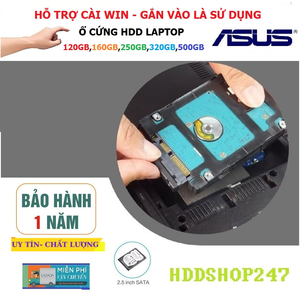 HCM Ổ cứng hdd 2.5 laptop ASUS tháo máy bh 12 tháng 500GB 320GB 250GB 160GB 120GB
